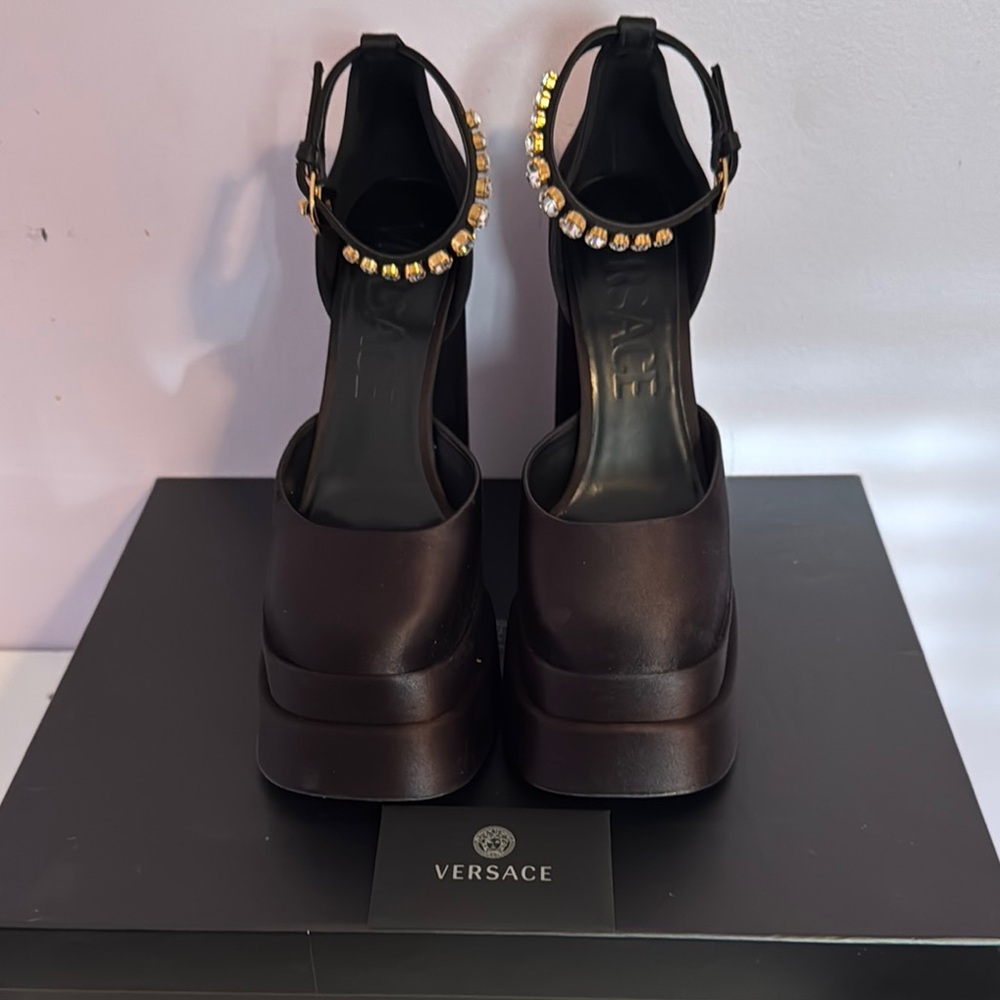 Versace Women's Black Platform Heels